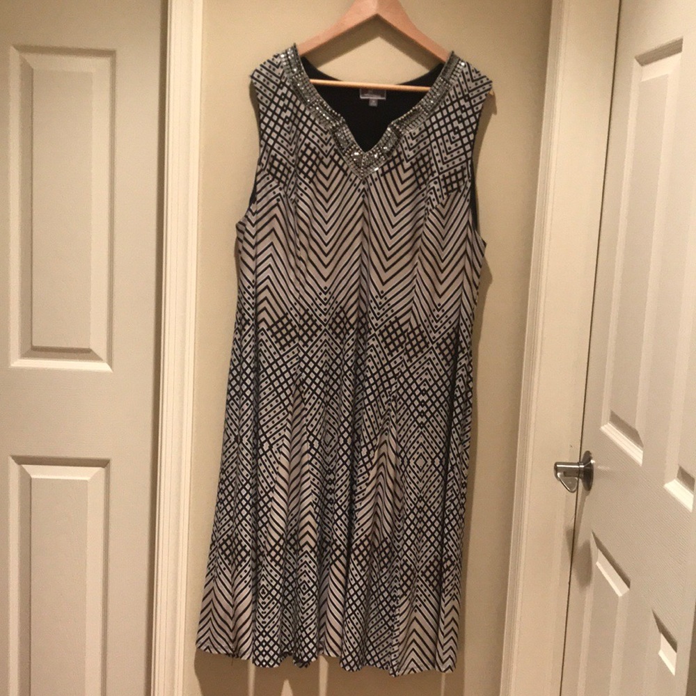 Gorgeous 3X beaded neckline dress from Macy’s